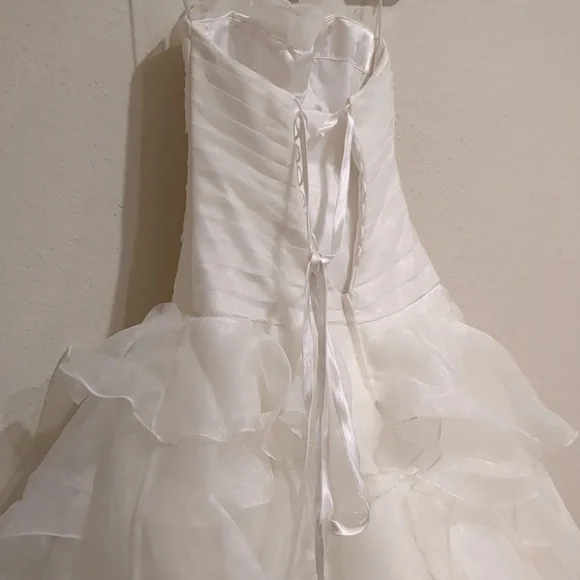 Stunning Allure Bridals Ivory Wedding Dress Size 4 - Picture 10 of 13